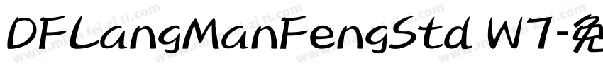 DFLangManFengStd W7字体转换